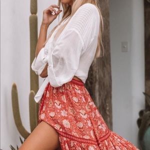 Spell poinciana skirt red - large